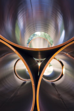 Inside of metallic gas tubes, pipeline part