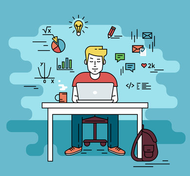 Man with laptop