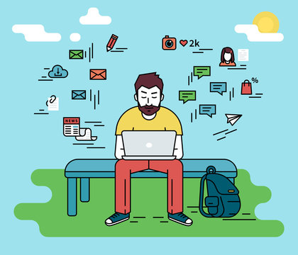 Man with laptop