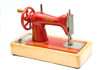 Children sewing machine on a white background