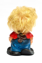 old dirty toy man with hair