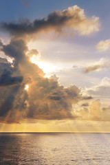 Obraz na płótnie Canvas Sunset at Sea