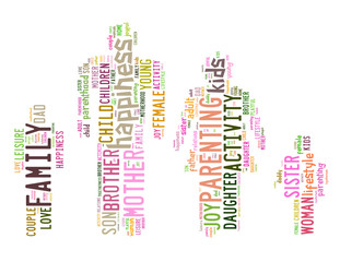 Family of four word cloud concept 2