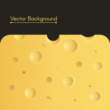 Vector piece of cheese background