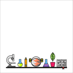 Vector illustration or concept of science explore and discover.