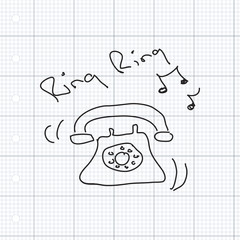 Simple doodle of a telephone