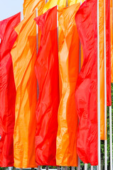 Beautiful red and yellow flags