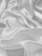 Obraz premium Texture white satin, silk background