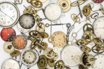 texture of the old mechanical details and clocks