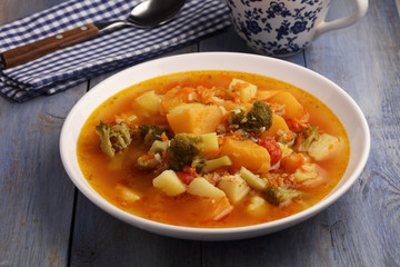 Italian vegetable soup minestrone