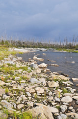 Rocky channel North of the river.