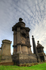 The Glasgow Necropolis, Victorian gothic cemetery, Scotland, UK..