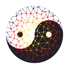 Abstract symbol of yin yang.