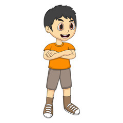 Little boy cartoon vector illustration