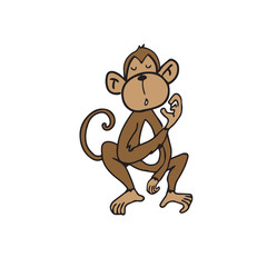 Animal wild monkey cartoon