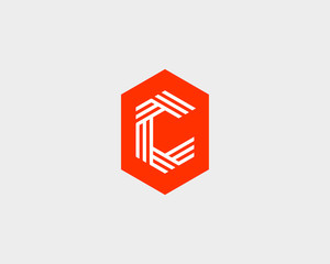 Letter C logo icon vector design. Creative line symbol.
