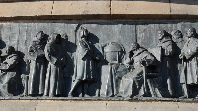 Barcelona Area Portal de la Pau (Gate of Peace).  Columbus Monument is 60 m. It is located at finish La Rambla and built in 1888.