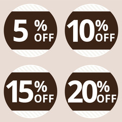 Sale discount icons.