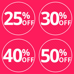 Sale discount icons.