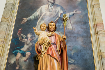 Blessed Saint Joseph with Holy Child Jesus - obrazy, fototapety, plakaty