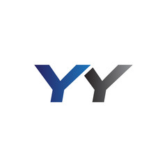 Simple Modern letters Initial Logo yy