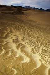 Thunderstorm over sand dunes