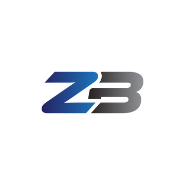 Simple Modern letters Initial Logo zb