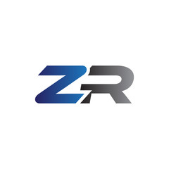 Simple Modern letters Initial Logo zr