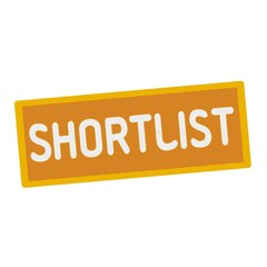SHORTLIST wording on rectangular signs