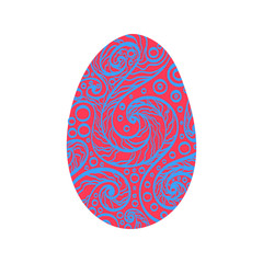 Isolated Cute Artistic Easter Egg