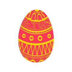 Isolated Cute Artistic Easter Egg