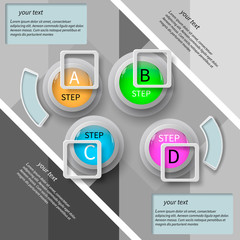 Abstract 3D Paper Infographics