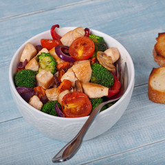 Chicken with grilled vegetables