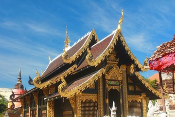 Fototapeta premium Wat inthakin temple at chiang mai Thailand