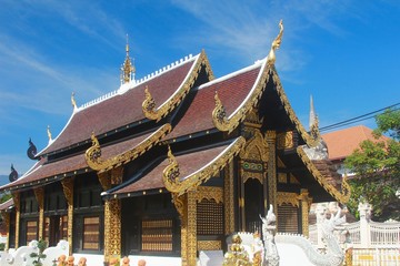  Wat inthakin  temple at chiang mai Thailand