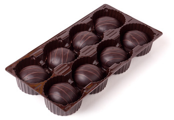 Box with Chocolates Candy isolated on a white background