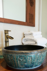 interior of modern bathroom