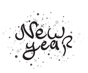 New year lettering word