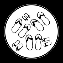 Simple doodle of a flip flop