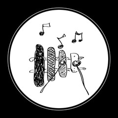 Simple doodle of a xylophone