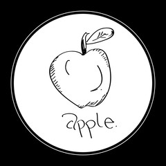 Simple doodle of an apple