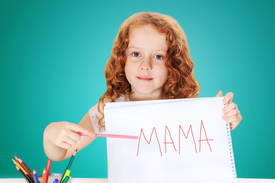 The child wrote the paper for your mom.