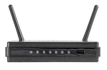 Electronic collection - black wireless internet network wi-fi router