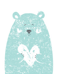 Cute Bear, vector illustration