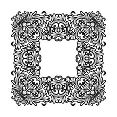 decorative vector frame with floral pattern