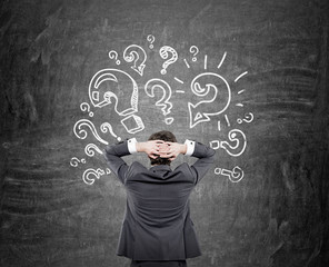 Man looking for solution