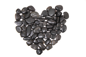 black stones heart