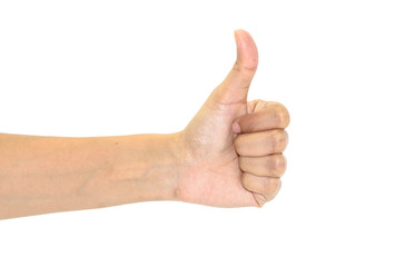 hand showing thumbs up