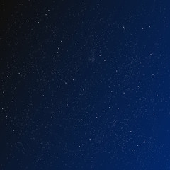 A beautiful starry sky with blue nebula - vector