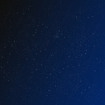 A beautiful starry sky with blue nebula - vector © helendream